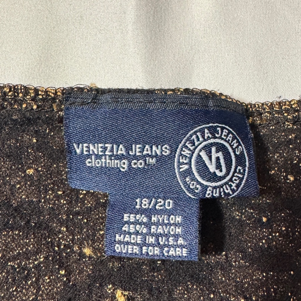 VTG 90s Venezia Black and Gold Lace Blouse with 3/4 Sleeves, Fairy Gothic Charm - Picture 5 of 8